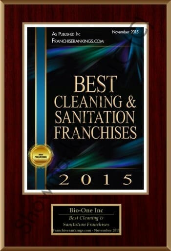 Bio-One of South Carolina decontamination and biohazard cleaning team award